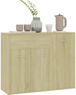 vidaXL Szafka dąb sonoma 88 x 30 x 70 cm płyta wiórowa 800678 - Komody - miniaturka - grafika 4