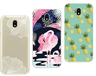 Samsung Novago Novago Opakowanie 3 etui ochronne kompatybilne z Galaxy J5 2017 (J530) z miękkiego i wytrzymałego żelu, odporne na uderzenia, z wysokiej jakości nadrukiem (x3, wielokolorowe) J52017TPU - Etui i futerały do telefonów - miniaturka - grafika 2