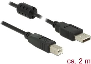 Delock Cable USB 2.0 typu A męskie > USB 2.0 wtyczka typ-B 2,0 m czarna 84897 - Kable USB - miniaturka - grafika 2
