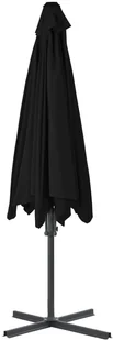vidaXL Parasol ogrodowy na stalowym słupku, czarny, 300x230 cm vidaXL - Parasole ogrodowe - miniaturka - grafika 5