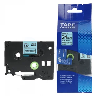 Brother strefadrukarek.pl Taśma TZe-RP551 wstążka ozdobna 24mm x 4m pudrowo niebieska czarny nadruk - zamiennik| OSZCZĘDZAJ DO 80% - ZADZWOŃ! 7308 PROMOCJA! TZE-RP551 - Etykiety do drukarek - miniaturka - grafika 3