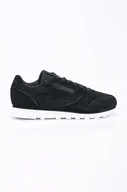 Buty sportowe damskie - Reebok CL Leather Woven EMB BT0005 czarny - miniaturka - grafika 1