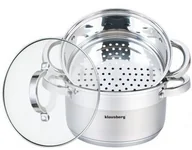 Zestawy garnków i patelni - Klausberg Garnki do gotowania na parze 20cm 3 ele KLAUSBERG [KB-7138] KB-7138 - miniaturka - grafika 1