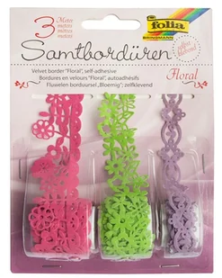 NO NAME Koronki papierowe FOLIA PAPER kwiaty 3 rolki mix kolorów - Zabawki kreatywne - miniaturka - grafika 2