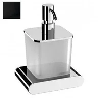 Mydelniczki i dozowniki mydła - Sapho FLORI dozownik mydła czarny szkło satynowe RF019/15 - miniaturka - grafika 1