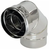 Akcesoria kominkowe - Kratki.pl Kolano koncentryczne 90° fi 100/150 KG100/150/90/BI-GAS - miniaturka - grafika 1