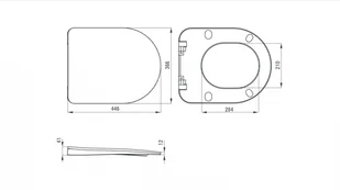 Deante Deska wolnoopadająca antracyt Slim PEONIA CDE DSOZ - Deski sedesowe - miniaturka - grafika 5