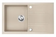 Zlewozmywaki - Ferro MEZZO II zlewozmywak granitowy 1-kom. 48/78 piasek DRGM48/78SA DRGM48/78SA - miniaturka - grafika 1