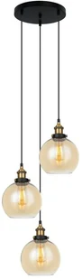 Italux Cardena lampa wisząca 3-punktowa MDM-4330/3 GD+AMB MDM-4330/3 GD+AMB - Lampy sufitowe - miniaturka - grafika 3