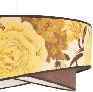 Euluna Lampa wisząca Royal z różanym wzorem, żółta - Lampy sufitowe - miniaturka - grafika 2