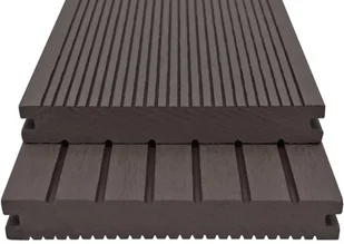 Deski tarasowe z litego WPC, 16 m, 2,2 m, ciemnobrązowe - Podesty i deski tarasowe - miniaturka - grafika 3