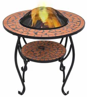 Paleniska ogrodowe - Okrągłe palenisko ogrodowe w kolorze terakoty H5-M68 - miniaturka - grafika 1