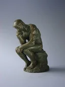Figurki dekoracyjne - Parastone Figurka MYŚLICIEL - August Rodin - kopia rzeźby Le Penseur z 1880 r. - mała RO01 - miniaturka - grafika 1