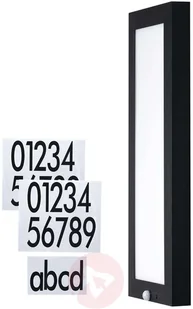 Paulmann Outdoor 230V panel 20*60cm numer domuIP44 10W 800lm czujnik ruchu Antracyt 94256 - Lampy ogrodowe - miniaturka - grafika 5