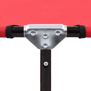 vidaXL Składany leżak, czerwony, stal - Leżaki ogrodowe - miniaturka - grafika 8