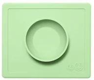Miseczki i talerzyki dla dzieci - EZPZ ZIELONA pastelowa miseczka z podkładką 2w1 Happy Bowl EZ EUHBS001 - miniaturka - grafika 1