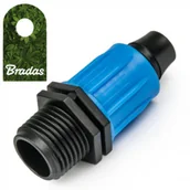 Inne akcesoria do nawadniania - BRADAS Łącznik QJ z GZ 1/2"" do rur PE 16mm zasilających montażowych linii kroplującej 0193 DSWAQJ-L16M12 - miniaturka - grafika 1
