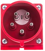 Kostki, złączki, wtyczki - PCE Polska sp. z o.o. Wtyczka odbiornikowa (zwrotnica faz) 32A 5P 400V czerwona IP44 7725-6 - miniaturka - grafika 1