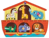 Układanki dla dzieci - Janod ARKA NOEGO drewniana układanka z uchwytami J07062 - miniaturka - grafika 1