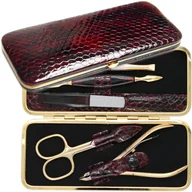 Zestawy do manicure i pedicure - Solingen Miller Zestaw Do Manicure 5 brąz czerwony - miniaturka - grafika 1