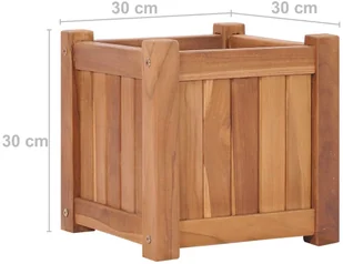 vidaXL Podwyższona donica 30x30x30 cm, lite drewno tekowe - Donice - miniaturka - grafika 8