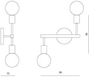 Ramko Kinkiet LAMPA ścienna ALTA 67771 metalowa OPRAWA minimalistyczna industrialna czarna 67771 - Lampy ścienne - miniaturka - grafika 2