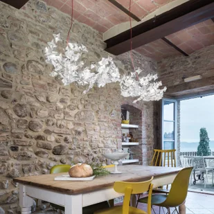 Slamp Hanami Suspension żyrandol, czerwony kabel - Lampy sufitowe - miniaturka - grafika 3