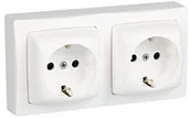 Inne - Legrand , 097381 Oteo podwójne gniazdo wtykowe, Oteo Monobloc zestaw pudełek, podwójne gniazdo wtykowe, biały, do montażu powierzchniowego - miniaturka - grafika 1