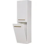 Szafki łazienkowe - Gante Słupek łazienkowy wiszący z koszem biały mat 143x40 cm Belli Gold BEL-B-RW/K - miniaturka - grafika 1