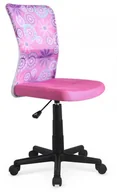 Krzesła obrotowe dla dzieci - Halmar Krzesło obrotowe do biurka siatka DINGO fotel młodzieżowy różowy - miniaturka - grafika 1