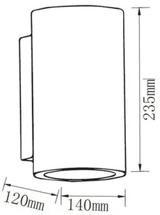 v-tac Kinkiet V-TAC BETON 2xGU10 LED Okrągły Ciemny Szary IP20 VT-894 - Lampy ścienne - miniaturka - grafika 7