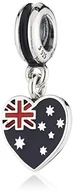 Flagi i akcesoria - Pandora Charm wisiorek Australijskie serce flaga, srebro 791415ENMX - miniaturka - grafika 1