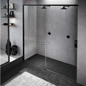 Ścianki i drzwi prysznicowe - Novellini Opera 2PH drzwi do wnęki rozsuwane 120 cm lewe czarne OPE2PH117S-1K - miniaturka - grafika 1