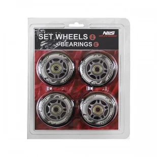 Nils ZESTAW KOMPLET 4 KÓŁKA ŁOŻYSKA ABEC9 DO ROLEK 72mm 16-32-003 - Akcesoria do skatingu - miniaturka - grafika 2