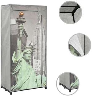 vidaXL vidaXL Szafa Nowy Jork, 75x45x160 cm, tkanina - Szafy - miniaturka - grafika 2