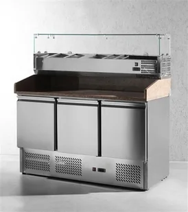 Hendi Stół chłodniczy z blatem granitowym do pizzy 3-drzwiowy z agregatem dolnym - Piece, kotły i płyty grzejne gastronomiczne Hendi Stół chłodniczy z blatem granitowym do pizzy 3-drzwiowy z agregatem dolnym - Piece, kotły i płyty grzejne gastronomiczne - miniaturka - grafika 1