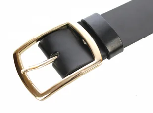 PolskaGalanteria.pl Klamra Do Paska Damskiego Skórzanego 40 mm Sprzączka DeLuxe Bardzo Mocna ZŁOTA - Paski - miniaturka - grafika 3