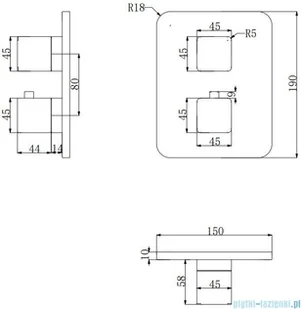 Omnires Parma zestaw podtynkowy natryskowy z termostatem czarny SYSPM11BL W magazynie) - Baterie podtynkowe Omnires Parma zestaw podtynkowy natryskowy z termostatem czarny SYSPM11BL W magazynie) - Baterie podtynkowe - miniaturka - grafika 2