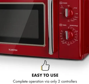 Kuchenka mikrofalowa Klarstein Caroline Czerwony - Kuchenki mikrofalowe - miniaturka - grafika 6