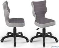 Krzesła obrotowe dla dzieci - Entelo Krzesło dla dziecka Petit Black 3 Entelo PE-B-3 - miniaturka - grafika 1