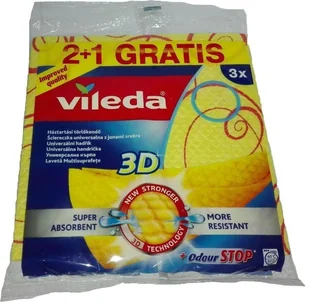Vileda Ścierka uniwersalna 2+1 gratis (144826) - Ściereczki, gąbki, czyściki - miniaturka - grafika 3