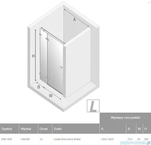 NEW TRENDY Avexa Gold Shine drzwi wnękowe 140x200 cm przejrzyste lewe EXK-1642 | - Akcesoria do armatury i ceramiki NEW TRENDY Avexa Gold Shine drzwi wnękowe 140x200 cm przejrzyste lewe EXK-1642 | - Akcesoria do armatury i ceramiki - miniaturka - grafika 2