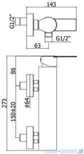 Paffoni Tango Bateria natryskowa chrom TA168CR | - Baterie umywalkowe - miniaturka - grafika 2