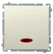 Wyłączniki światła i elektryczne - Kontakt Kontakt_Simon Przycisk pojedynczy zwierny bez piktogramu z podświetleniem (moduł) 10AX. 250V. szybkozłącza beż BMP1L.01/12 - miniaturka - grafika 1