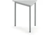 Meble do szkół i przedszkoli - AJ Produkty Biurko SONITUS TRAPETS, 800x700x720 mm, szary laminat, szary aluminium - miniaturka - grafika 1