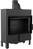 Kominki wolnostojące - Kratki.pl Marek Bal Kominek powietrzny stalowy LUCY SLIM 10 kW  160 Black LUCY/14/SLIM/BLACK - miniaturka - grafika 1