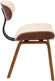 vidaXL Krzesła do jadalni, 4 szt., kremowe, gięte drewno i ekoskóra - Krzesła - miniaturka - grafika 5