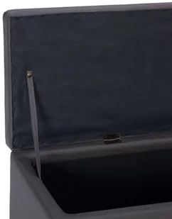 vidaXL Ławka ze schowkiem, 116 cm, szara, sztuczna skóra vidaXL - Ławki do przedpokoju - miniaturka - grafika 7