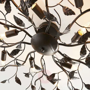 Lampenwelt com Duża lampa sufitowa LED Yos, płatki - Lampy sufitowe - miniaturka - grafika 5