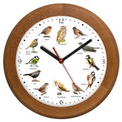Zegary - Atrix Zegar z głosami ptaków drewniany rondo #2 ATW301PK3 - miniaturka - grafika 1